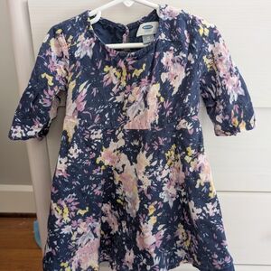 Old Navy Floral 4T Kids Dress - Navy and Pink